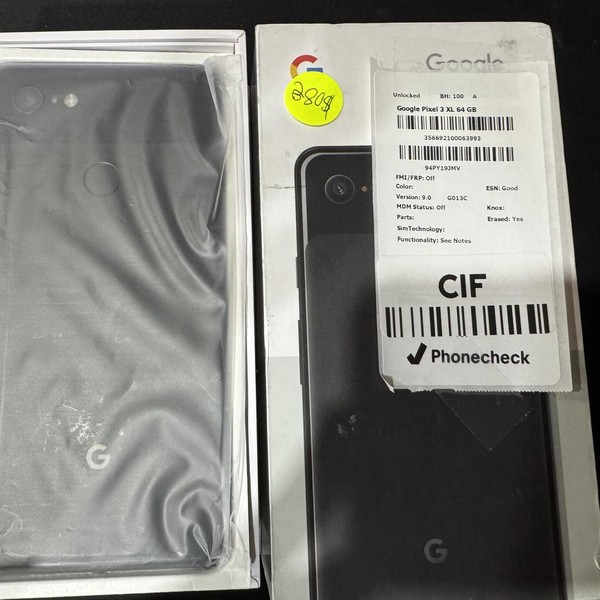 Google Pixel 3 XL - Unlocked, 64 GB, Black, Google Edition