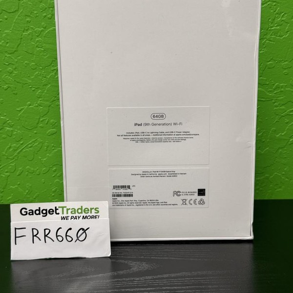 Apple iPad 9th Gen - Wi-Fi, 64 GB, Gray, A2602