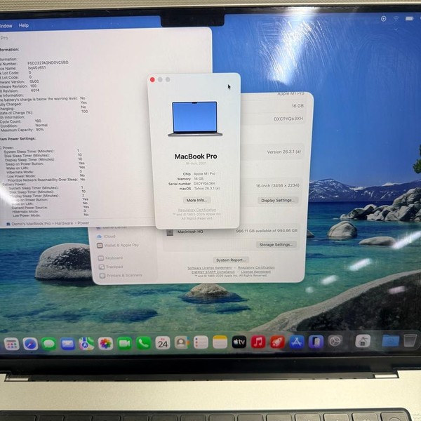 MacBook Pro 2021 - 16 inch - 512 GB, Gray, 16 GB, Apple M1 Pro 10-core