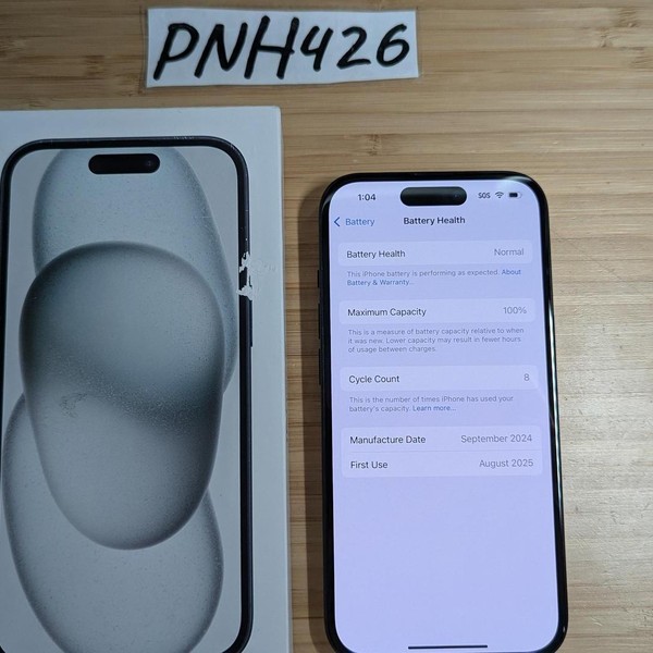 Apple iPhone 15 - Unlocked, 128 GB, Black, A2846