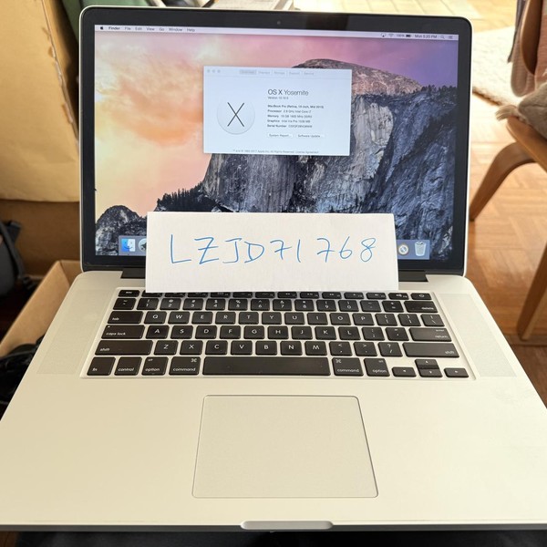 MacBook Pro 2015 (Retina) - 15 inch - 1 TB, Silver, 16 GB