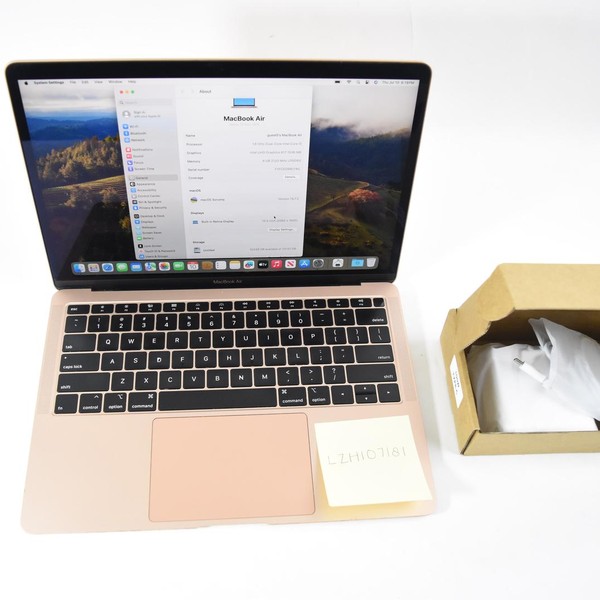 MacBook Air 2019 - 13 inch - 128 GB, Gold, 8 GB, Intel Core i5