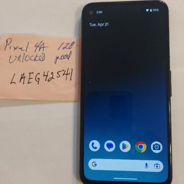 Google Pixel 4a - Unlocked, 128 GB, Black, 6 GB, G025J