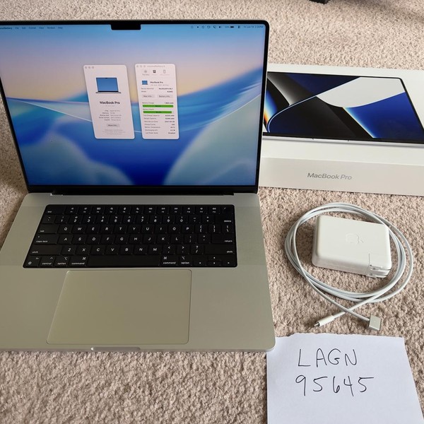 MacBook Pro 2021 - 16 inch - 1 TB, Silver, 16 GB, Apple M1 Pro 10-core