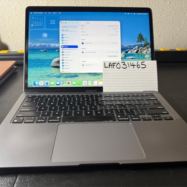 MacBook Air 2020 - 13 inch - 256 GB, Silver, 16 GB, Apple M1