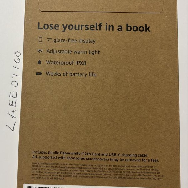 Amazon Kindle Paperwhite 12th Gen 2024 - Amazon, Black