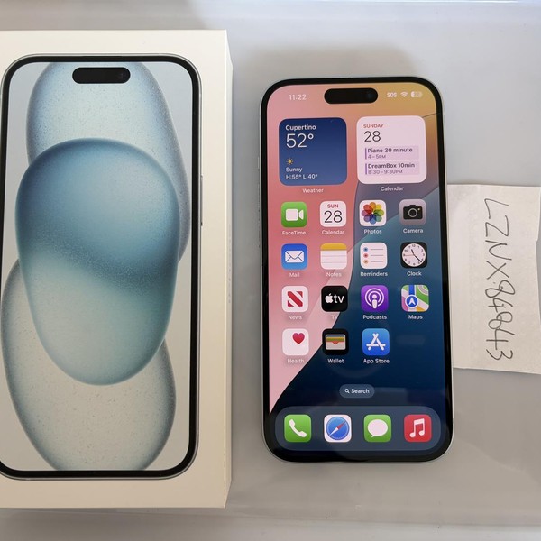 Apple iPhone 15 - Unlocked, 128 GB, Blue, A2846