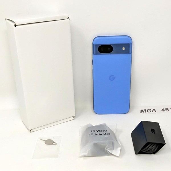 Google Pixel 8a - Unlocked, 128 GB, Bay, 8 GB, G8HHN, mmWave 5G