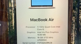 Good
													MacBook Air 2020 - 13" - I5, Gold, 256 GB, 16 GB, photo 1 of 7