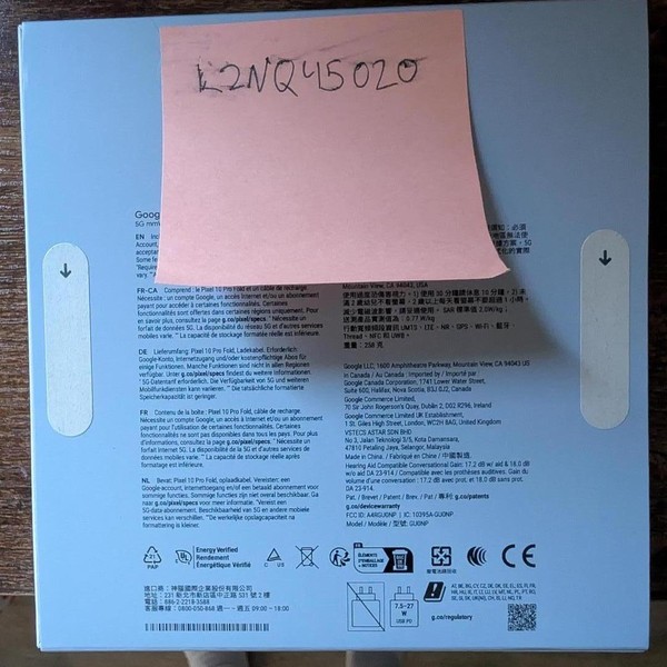 Google Pixel 10 Pro Fold - Unlocked, 1 TB, Moonstone, GU0NP