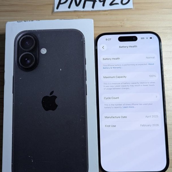Apple iPhone 16 - AT&T, 128 GB, Black, A3081