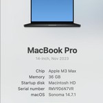 Good MacBook Pro Late 2023 (M3) - 14 inch - 1 TB, Black, 36 GB, Apple M3 Max 14-core, 30-core GPU