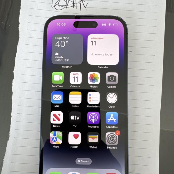 Apple iPhone 14 Pro - Unlocked, 128 GB, Purple, A2650