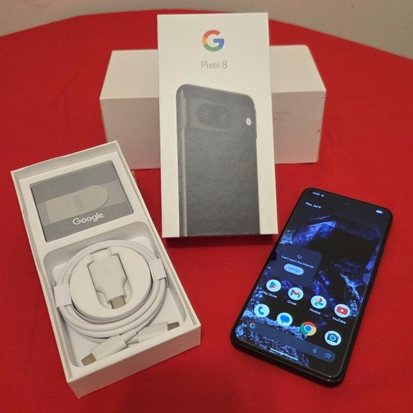 Google Pixel 8 - Unlocked, 128 GB, Obsidian, 8 GB, G9BQD, Sub-6 5G