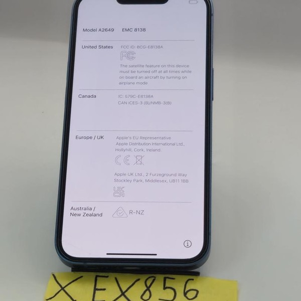 Apple iPhone 14 - AT&T, 128 GB, Blue, A2649