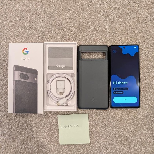 Google Pixel 7 - Unlocked, 128 GB, Obsidian, 8 GB, GVU6C, Sub-6 5G