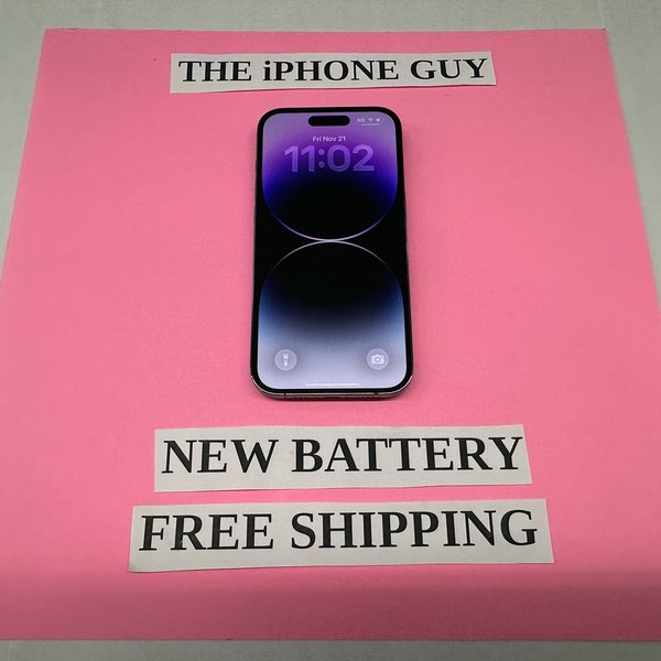 Apple iPhone 14 Pro - Unlocked, 256 GB, Purple, A2650