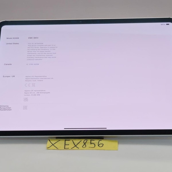 Apple iPad Pro 11 inch (M5) 2025 - Unlocked, 256 GB, Silver, Apple M5 9-Core, A3358, Standard Glass