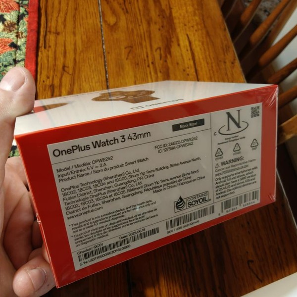 OnePlus Watch 3 - Black Steel, 43mm