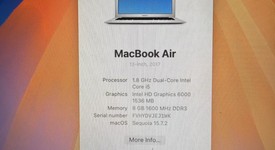 Good
													MacBook Air 2017 - 13" - I5, Silver, 128 GB, 8 GB, photo 2 of 10