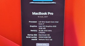 Good
													MacBook Pro 2017 (With Touch Bar) - 15" - I7, Silver, 512 GB, 16 GB, photo 3 of 6