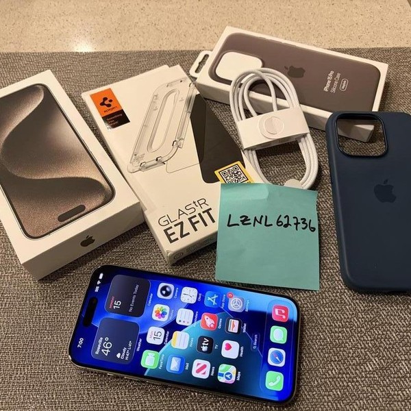 Apple iPhone 15 Pro - Unlocked, 128 GB, Natural, A2848