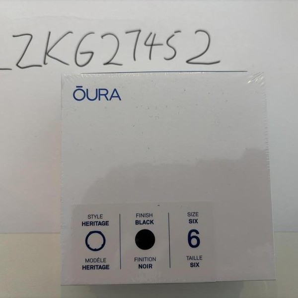 Oura Ring Gen 3 - Black, Size 6, Heritage