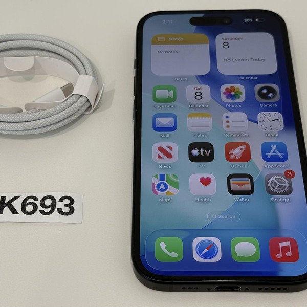 Apple iPhone 15 - Unlocked, 128 GB, Black, A2846