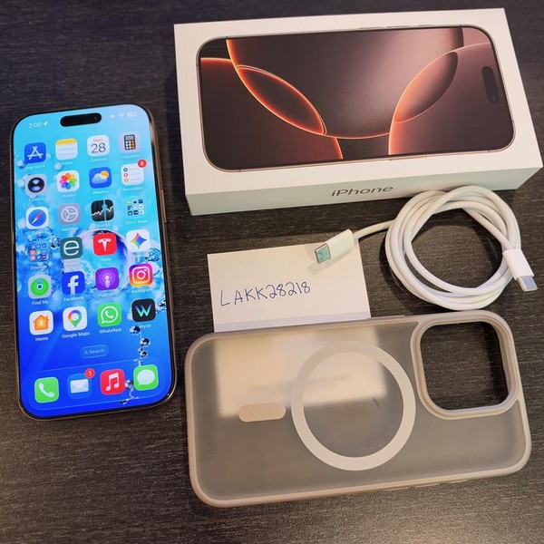 Apple iPhone 16 Pro - Unlocked, 256 GB, Desert, A3083