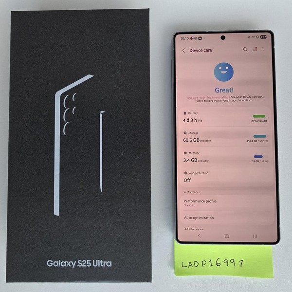 Samsung Galaxy S25 Ultra - Unlocked, 512 GB, Whitesilver, 12 GB, SM-S938U1