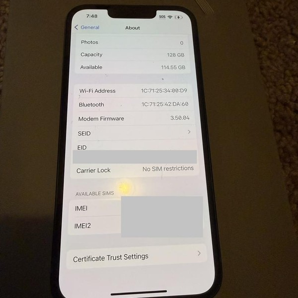 Apple iPhone 13 - Unlocked, 128 GB, Midnight, A2482
