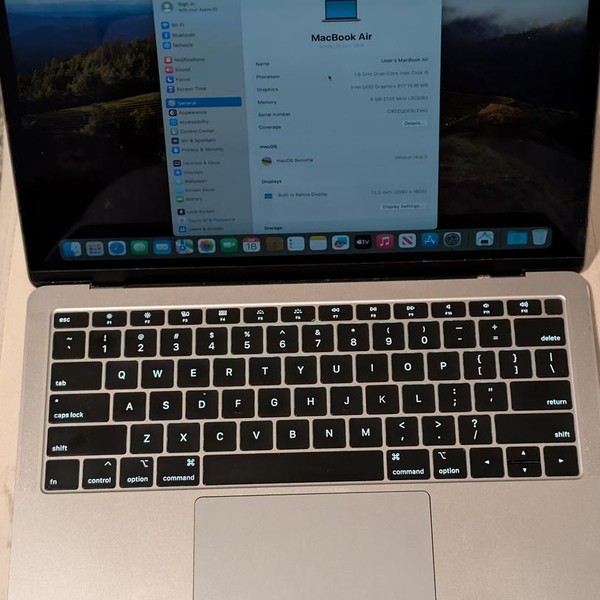 MacBook Air 2019 - 13 inch - I5, Gray, 128 GB, 8 GB