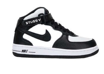 Nike Air Force 1 Mid Stussy Light Bone Black (PS) for sale