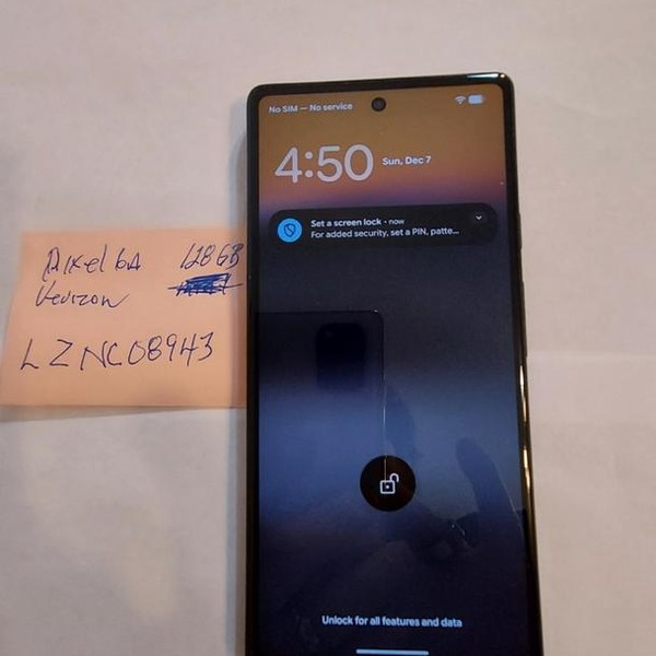 Google Pixel 6a - Verizon, Charcoal, 128 GB, 6 GB, GB62Z