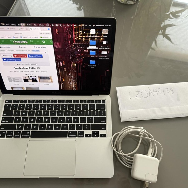 MacBook Air 2020 - 13 inch - Apple M1, Silver, 512 GB, 16 GB