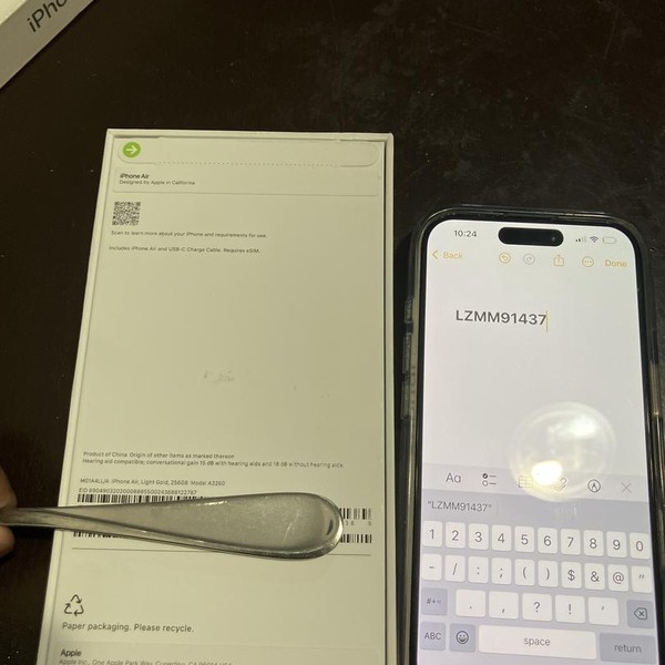Apple iPhone Air - Unlocked, 256 GB, Light Gold, A3260