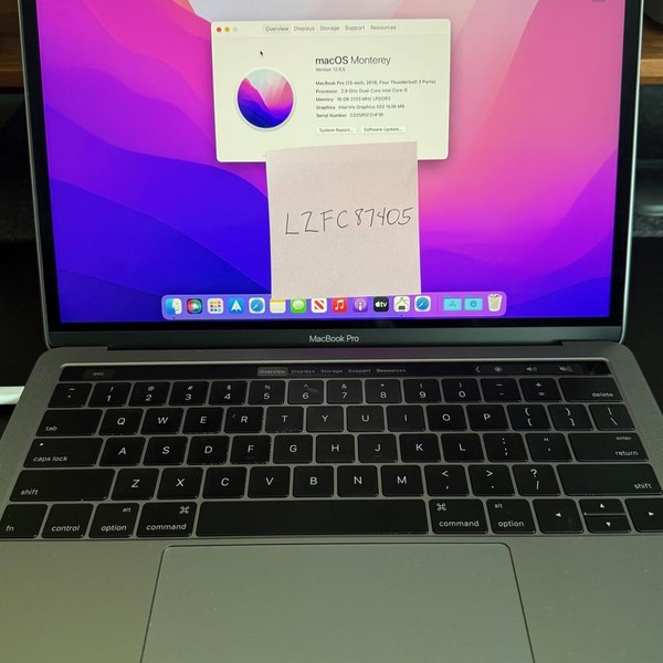 MacBook Pro 2016 (With Touch Bar) - 13 inch - 512 GB, Gray, 16 GB