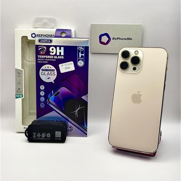 Apple iPhone 13 Pro Max - Unlocked, 128 GB, Gold, A2484
