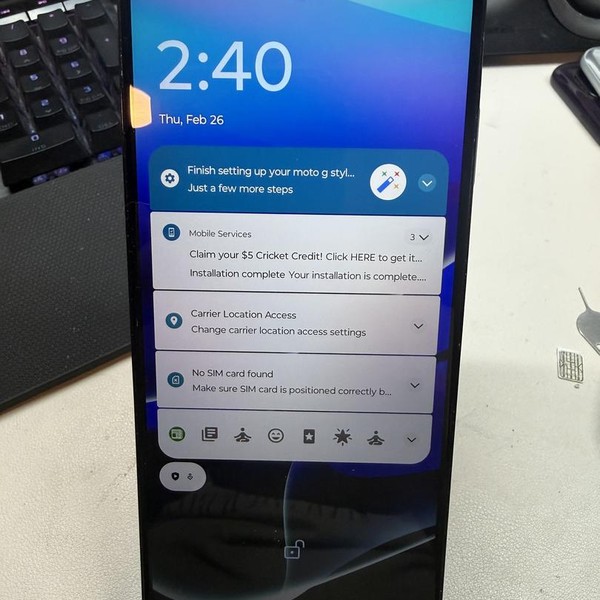 Moto G Stylus (2022) - Cricket, 128 GB, Navy Blue, 6 GB