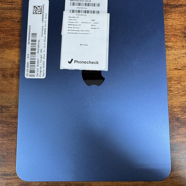 Apple iPad 11th Gen - Wi-Fi, 256 GB, Blue, A3354