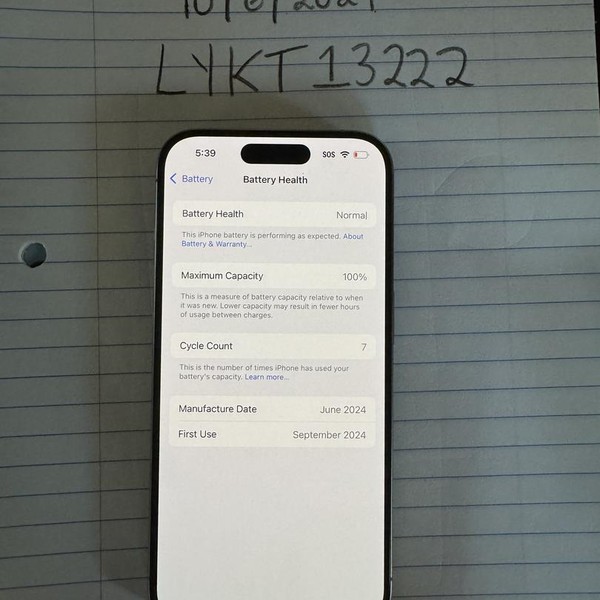 Apple iPhone 15 Pro - Unlocked, 128 GB, Natural, A2848