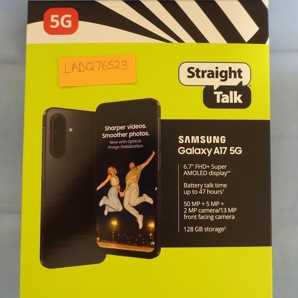 Samsung Galaxy A17 5G - Straight Talk, 128 GB, Black, 4 GB, SM-A176U