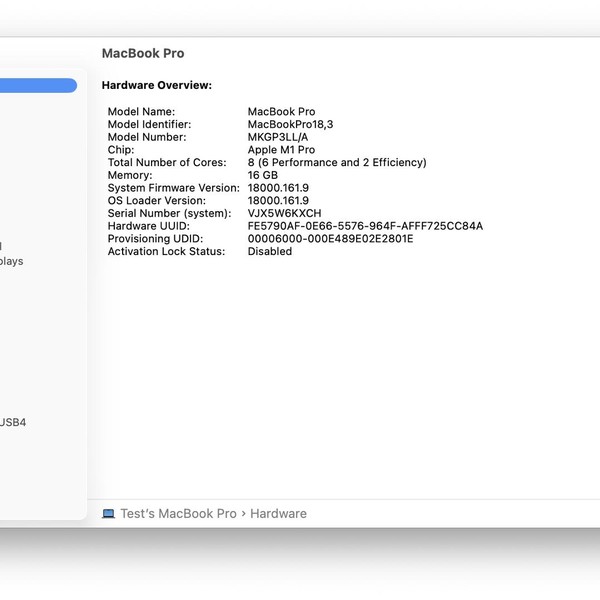 MacBook Pro 2021 - 14 inch - 512 GB, Gray, 16 GB, Apple M1 Pro 10-core