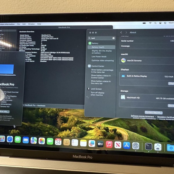 MacBook Pro 2018 (With Touch Bar) - 13 inch - 512 GB, Gray, 16 GB, Intel Core i5