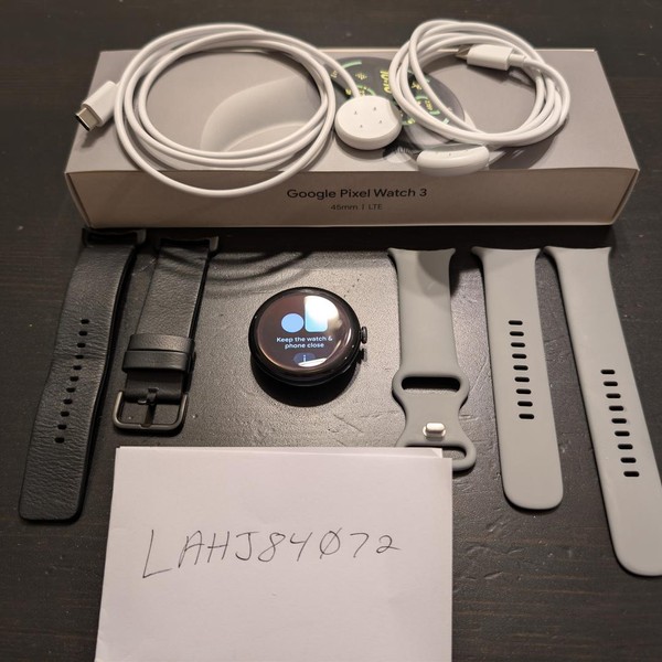 Google Pixel Watch 3 - Unlocked, Hazel, 45mm, LTE