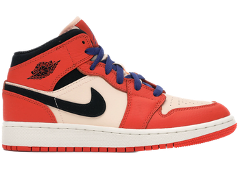Jordan 1 Mid Team Orange Black (GS) for sale