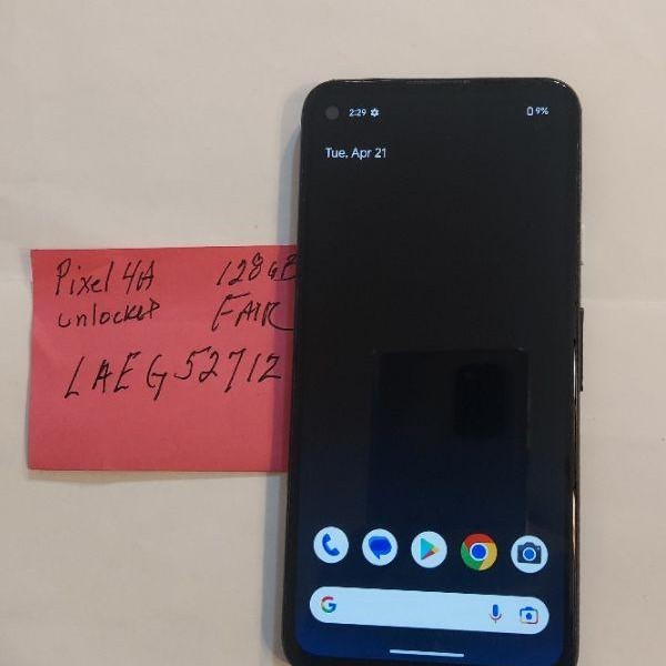 Google Pixel 4a - Unlocked, 128 GB, Black, 6 GB, G025J