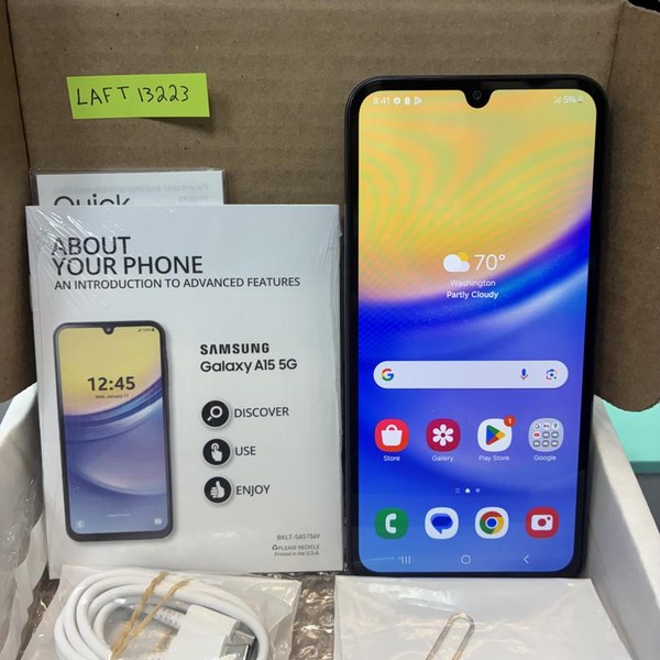 Samsung Galaxy A15 5G - Unlocked, 128 GB, Black & Blue, 4 GB