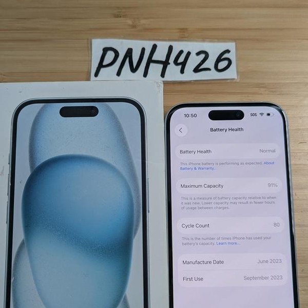 Apple iPhone 15 - Unlocked, 128 GB, Blue, A2846