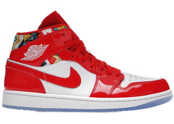 Jordan 1 Mid Barcelona Sweater Red Patent for sale